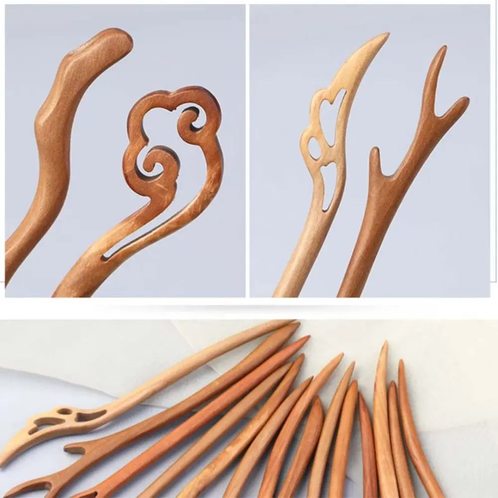 Cute Tassel Wooden Hair Stick: Chinese Style Bun Pin for Hanfu & Daily Wear