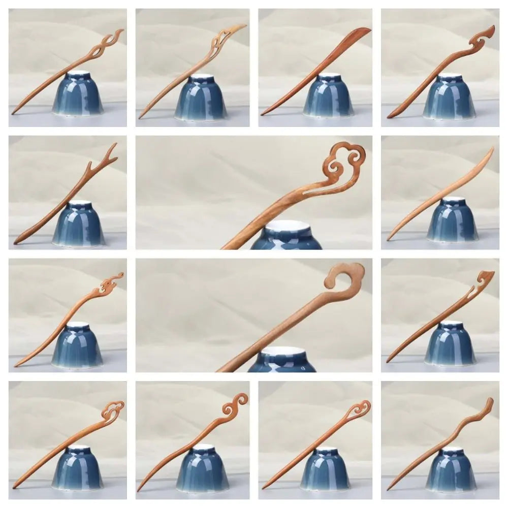 Cute Tassel Wooden Hair Stick: Chinese Style Bun Pin for Hanfu & Daily Wear