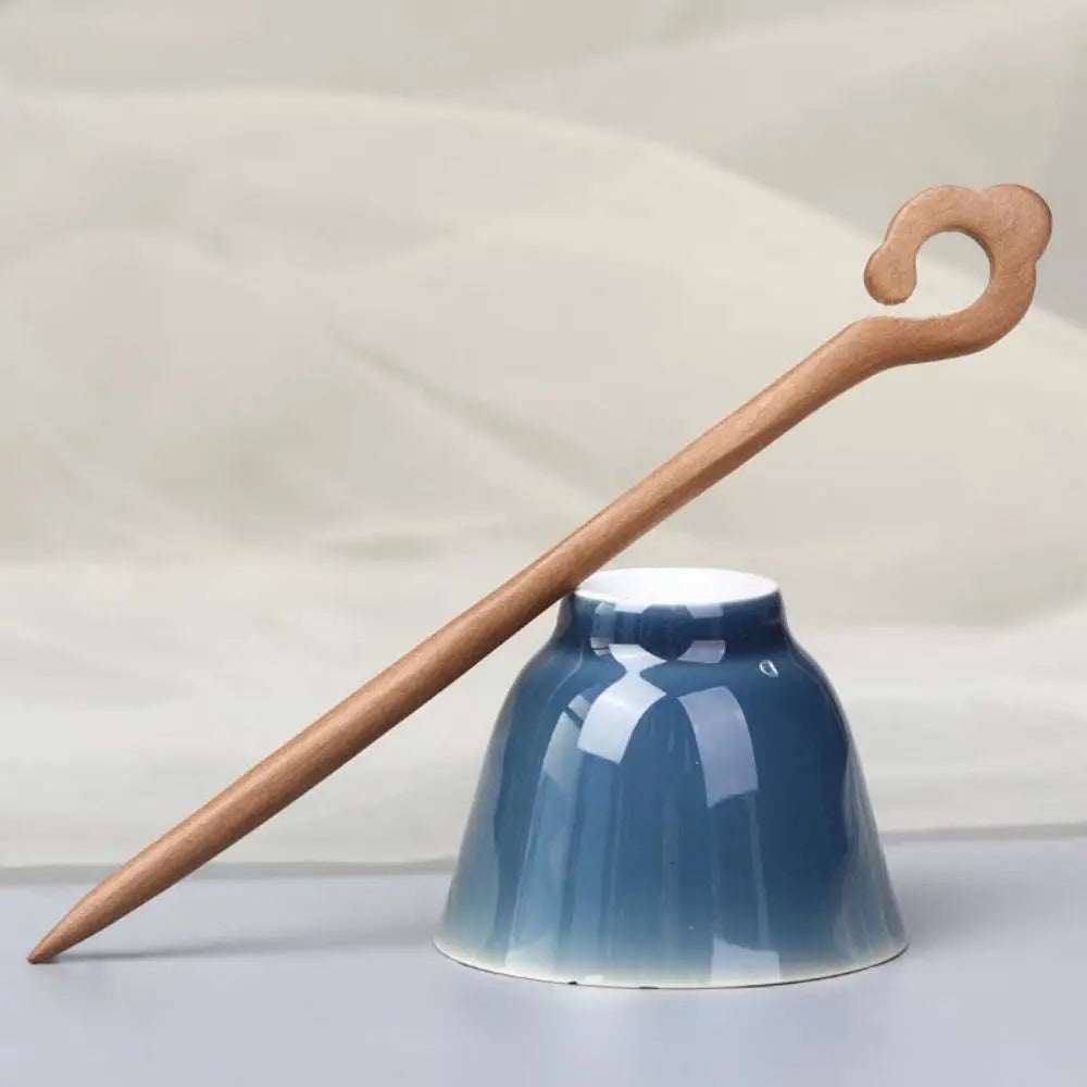Cute Tassel Wooden Hair Stick: Chinese Style Bun Pin for Hanfu & Daily Wear
