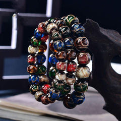 Colorful Liuli Glass Bead Luck Bracelet