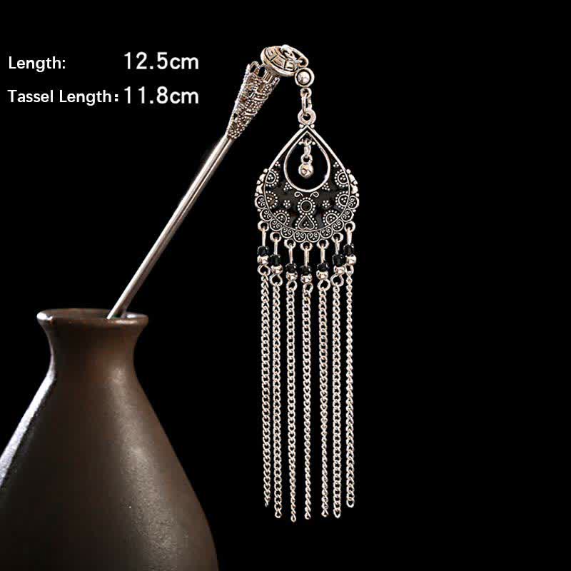 ‌Water Drop Lily of the Valley Tassels Hairpin - Bohemian Confidence Enhancer for Hair Accessories‌