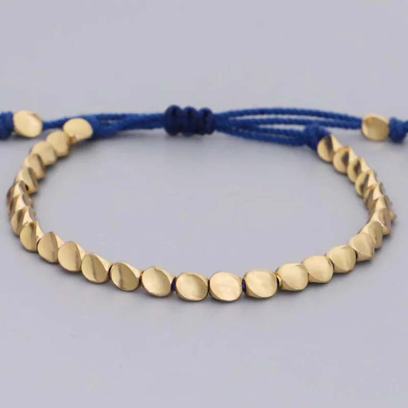3 PCS Tibetan Copper Beads Healing Protection Luck Bracelet Set