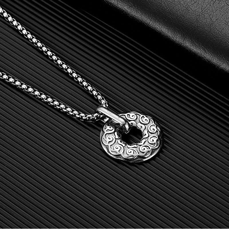 Tibetan Om Mani Padme Hum Peace Buckle Creativity Necklace Pendant