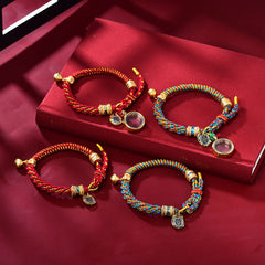 adjustable red amulet knot