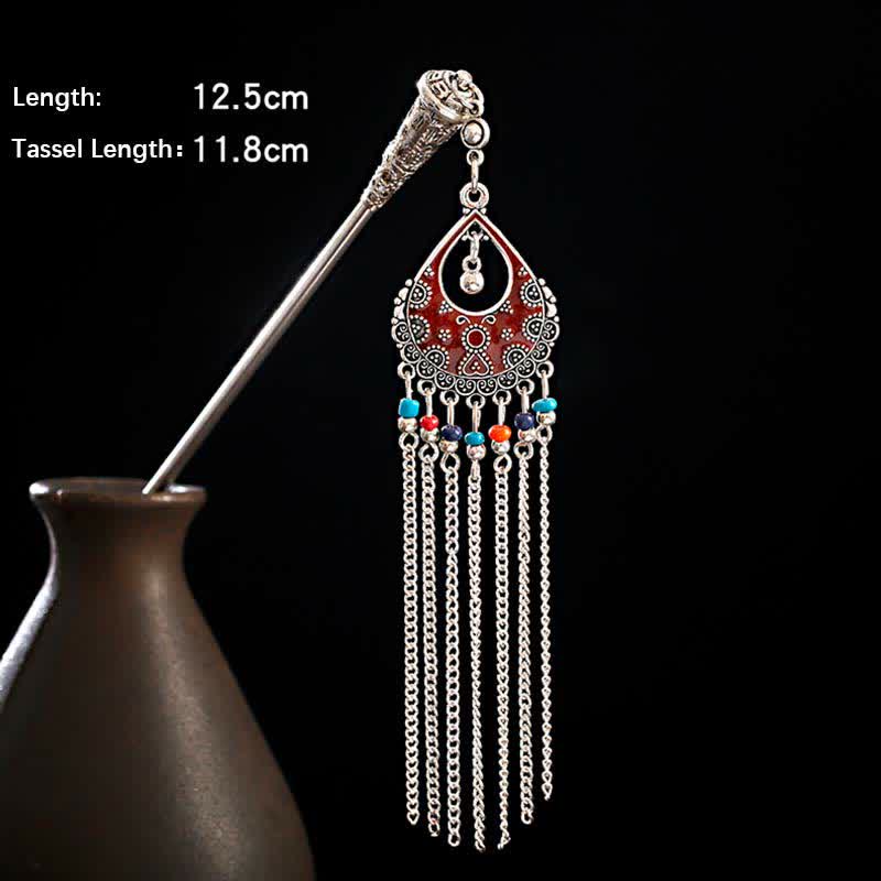 ‌Water Drop Lily of the Valley Tassels Hairpin - Bohemian Confidence Enhancer for Hair Accessories‌
