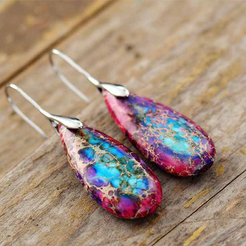 Emperor Stone Crystal Happiness Earrings