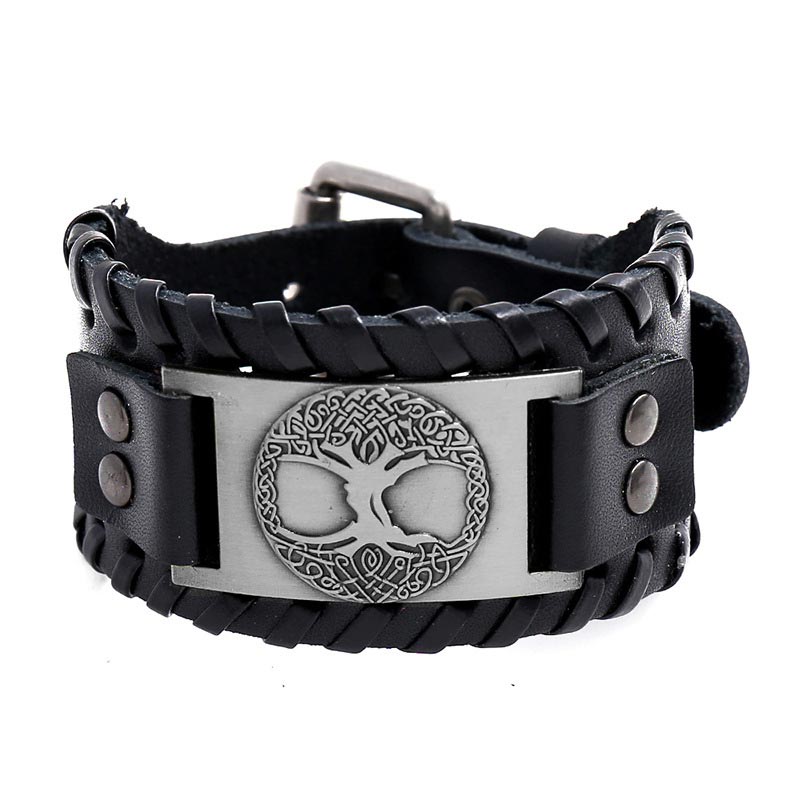 Lucky Tree Of Life Balance Leather Bracelet