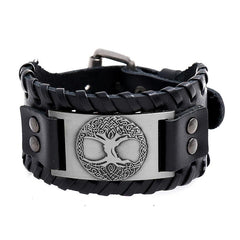 Lucky Tree Of Life Balance Leather Bracelet