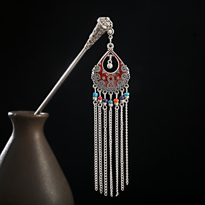 ‌Water Drop Lily of the Valley Tassels Hairpin - Bohemian Confidence Enhancer for Hair Accessories‌