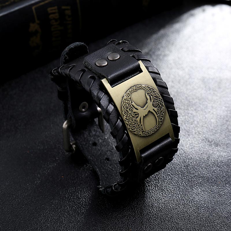 Lucky Tree Of Life Balance Leather Bracelet