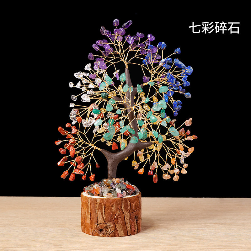 Colorful Crystal Wealth Tree | Feng Shui Money Tree for Prosperity & Good Fortune