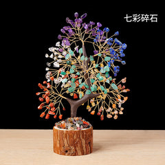 Colorful Crystal Wealth Tree | Feng Shui Money Tree for Prosperity & Good Fortune
