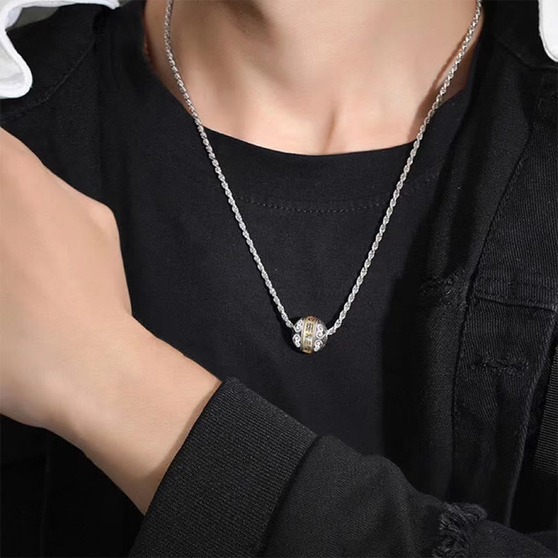 stainless steel necklace lucky beads pendant