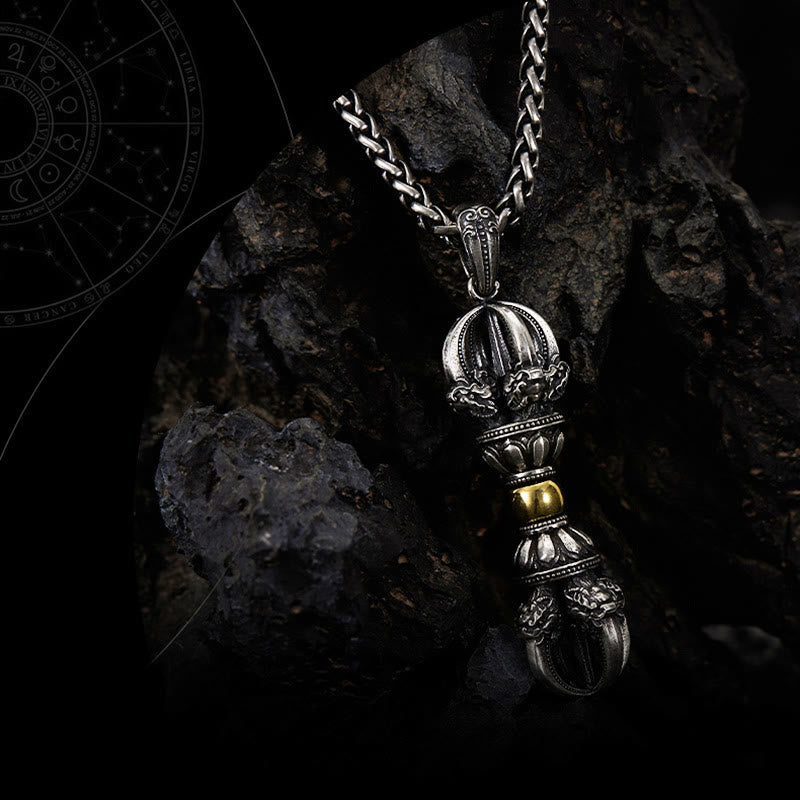 a sliver tibetan style necklace