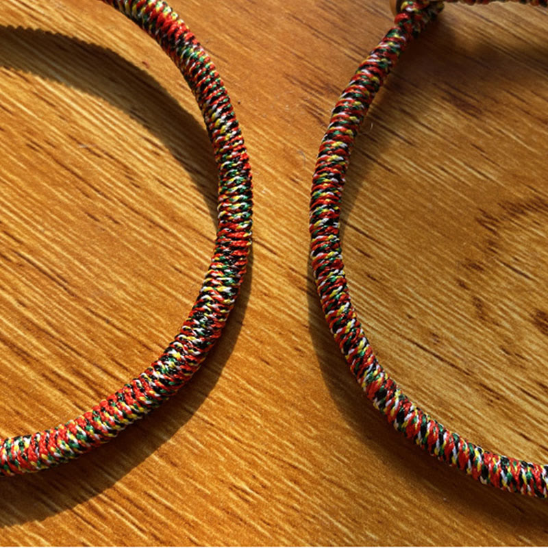 2 multi-color braided bracelet